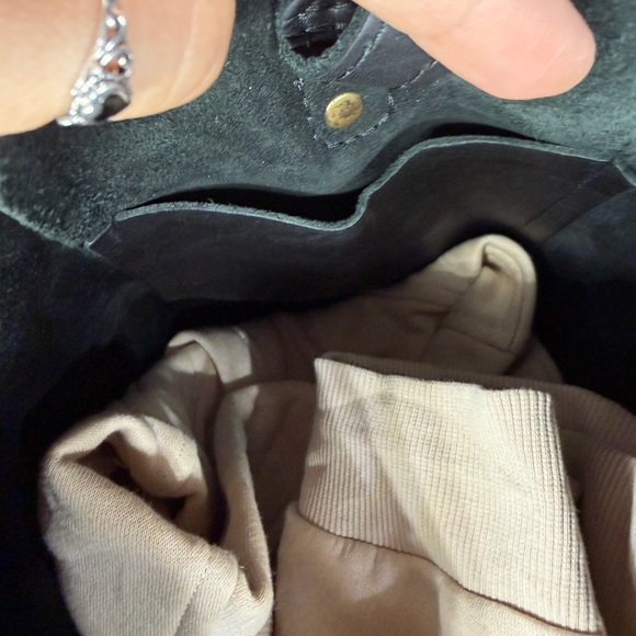 Portland Leather Black Butterfly Bucket Bag - Picture 4 of 5